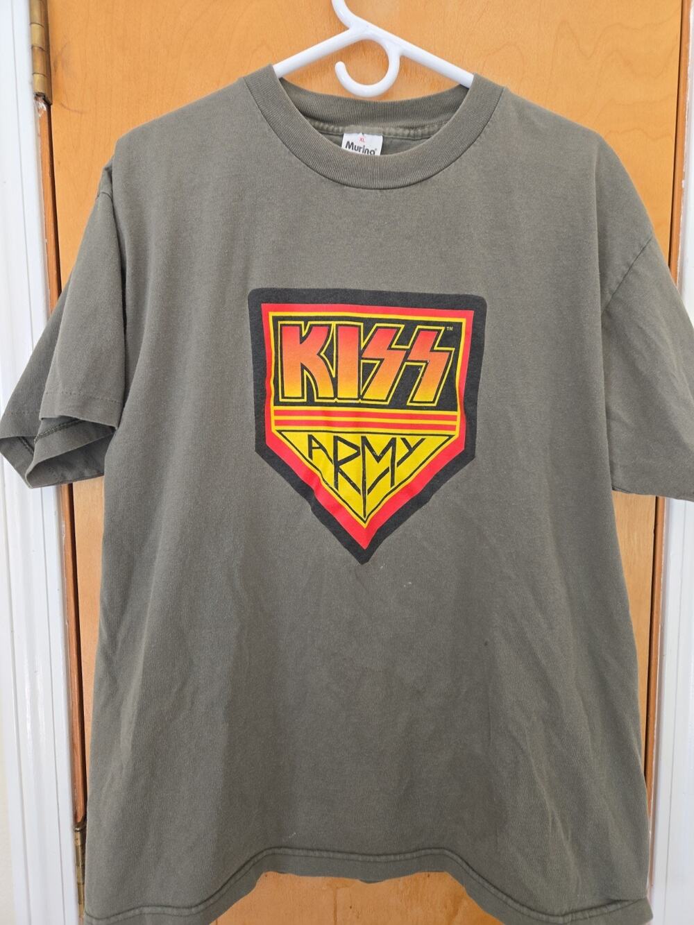 VINTAGE Original KISS Army Tour T Shirt '96 Army Green-2 sided XL Single Stitch
